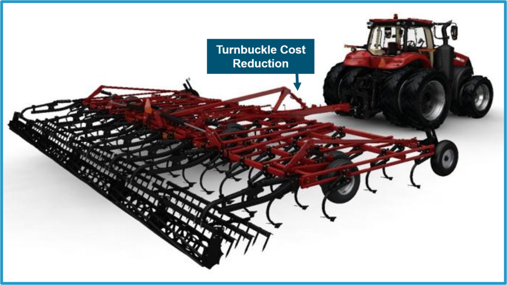 turnbuckle cost reduction using dfm