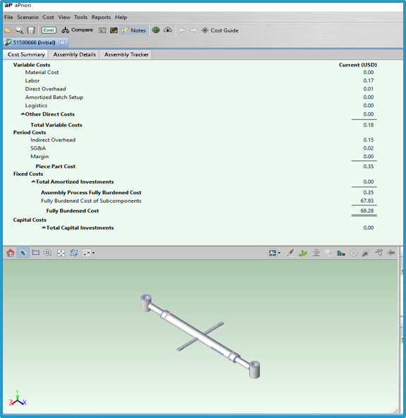 cost savings for a turnbuckle dfm