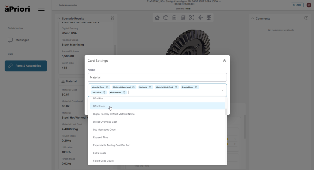 Modular data views aP Workspace