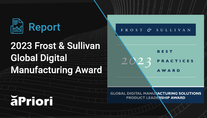 Frost & Sullivan''s 2023 aPriori digital factory award logo