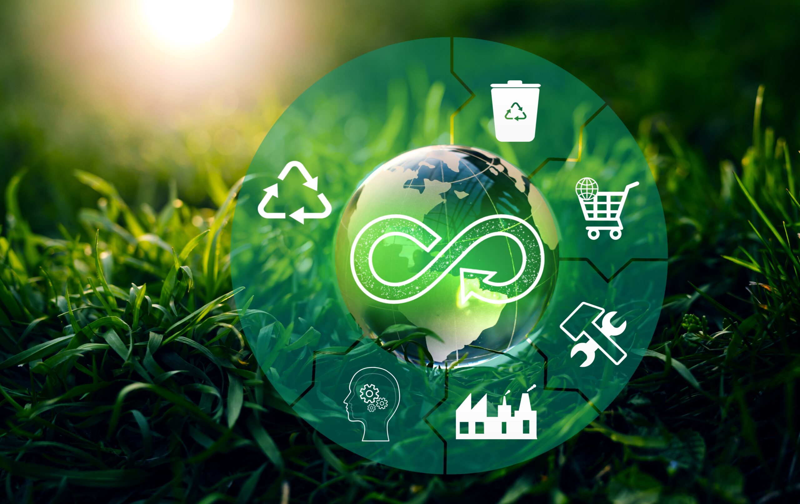 2024 Manufacturing Sustainability Outlook Abstract Image
