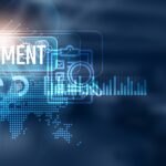 Image of hand digitally assessing KPIs