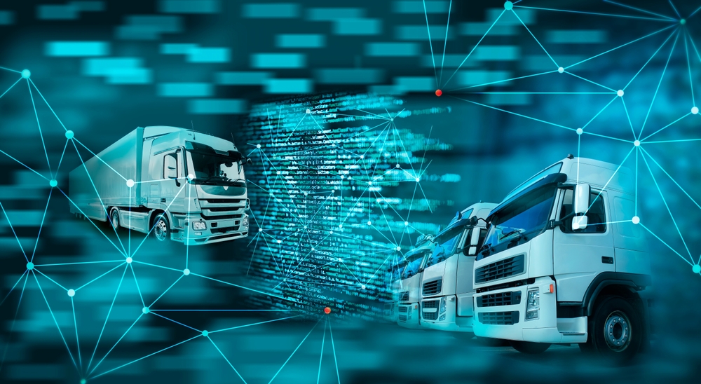 supply chain performance lessons digital trucks connected by coordinates and data