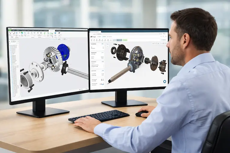 photo of a designer blindfolded