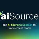 aiSource logo dark blue turquoise bright green background and stars above the "a"