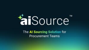 aiSource logo dark blue turquoise bright green background and stars above the "a"